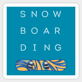 Snowboarding Blue/Yellow Sticker